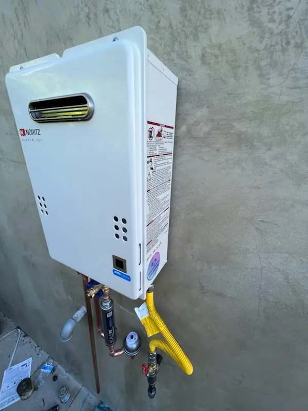 Tankless water heater installation for Midas homes